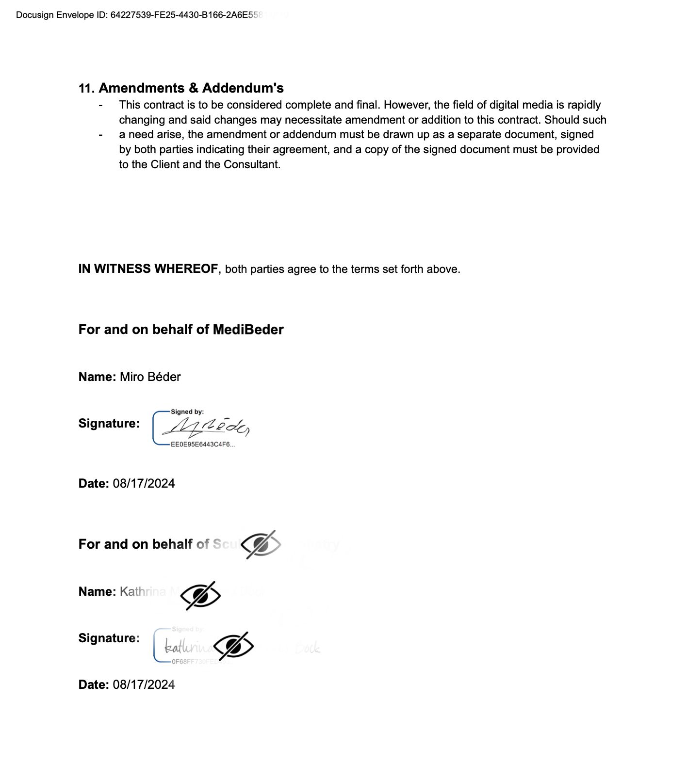 The MediBeder 5x Pact — signed agreement